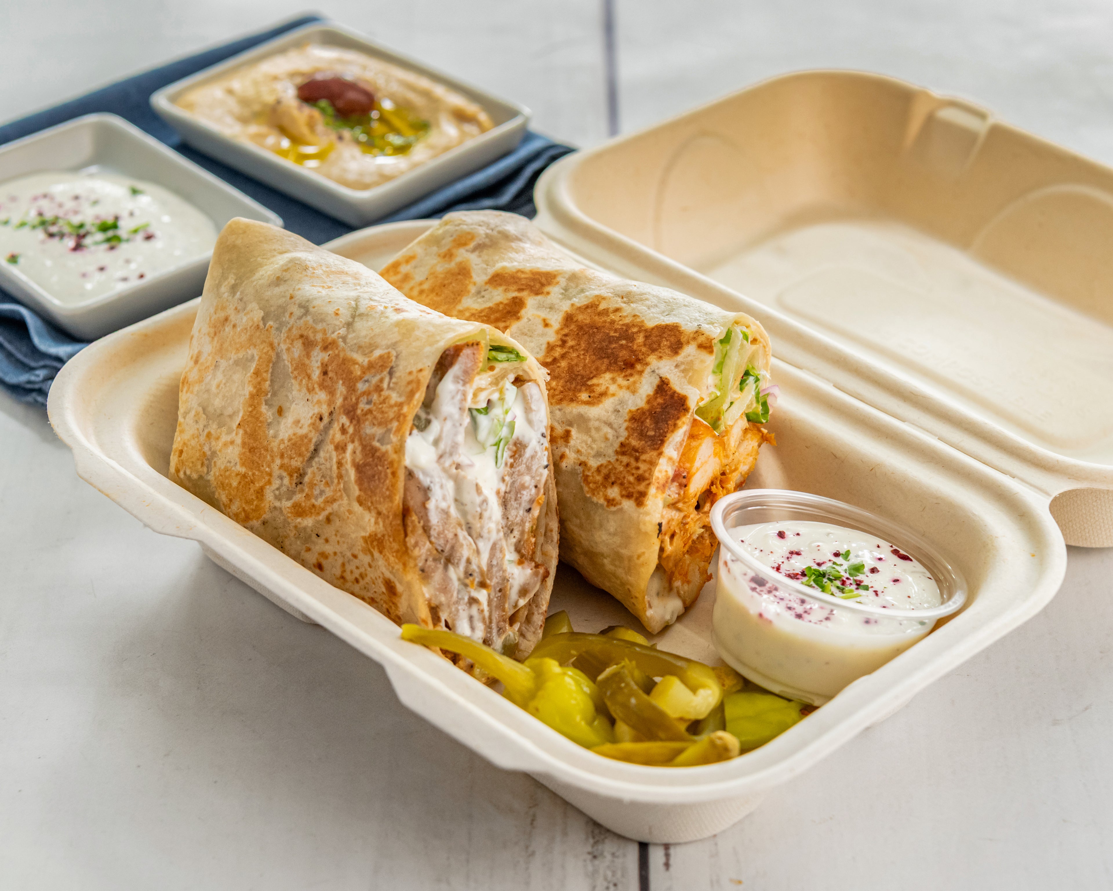 Mix Gyro & Chicken Shawarma Saj
